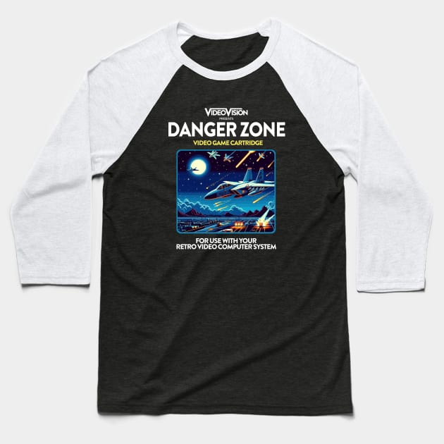 Danger Zone 80s Game Baseball T-Shirt by PopCultureShirts